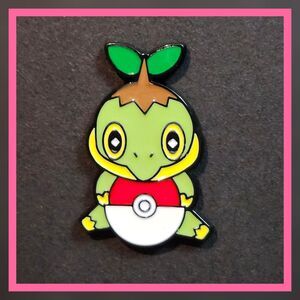 Pokemon Turtwig On Pokeball 1" Enamel Pin